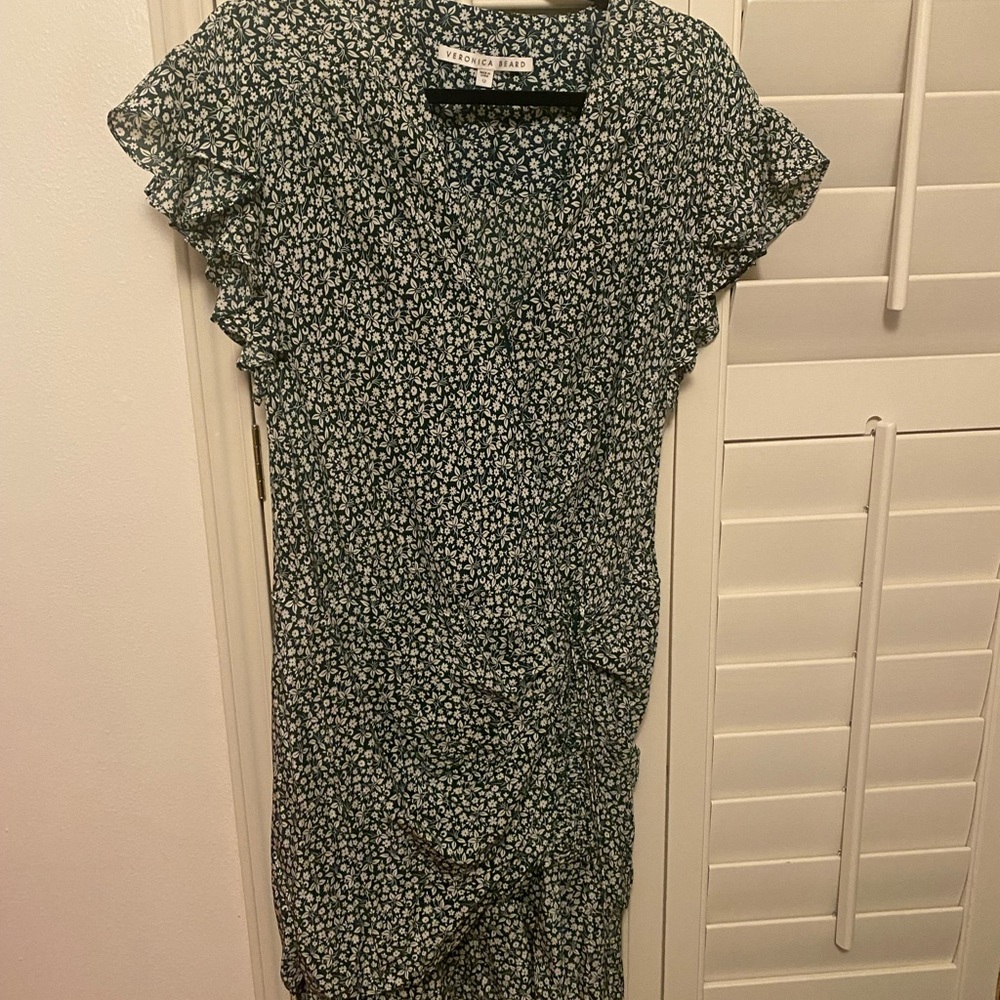 Veronica Beard Green Floral Dress